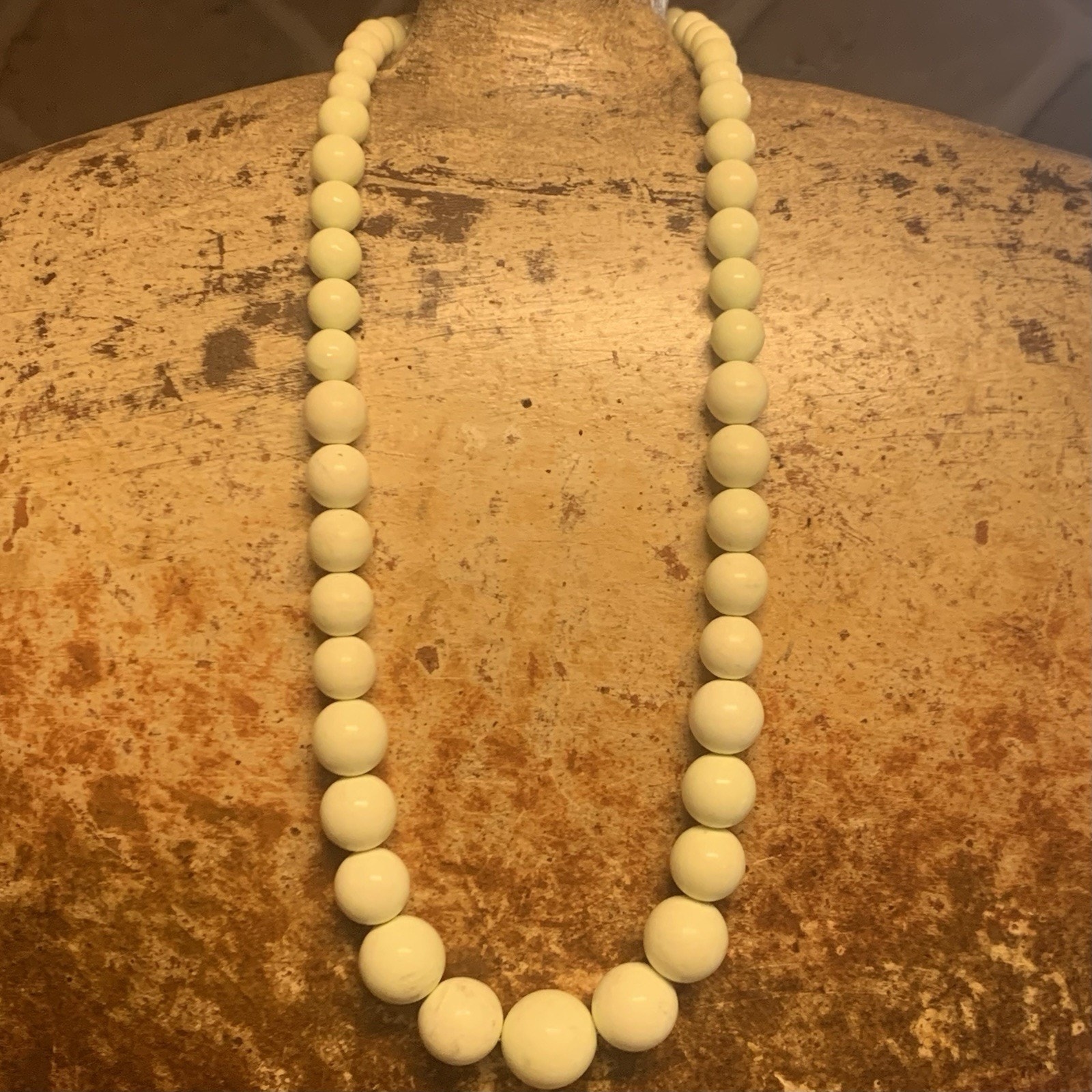 Jay King Necklace Lemon Chrysoprase Beaded Graduating Vintage Dtr
